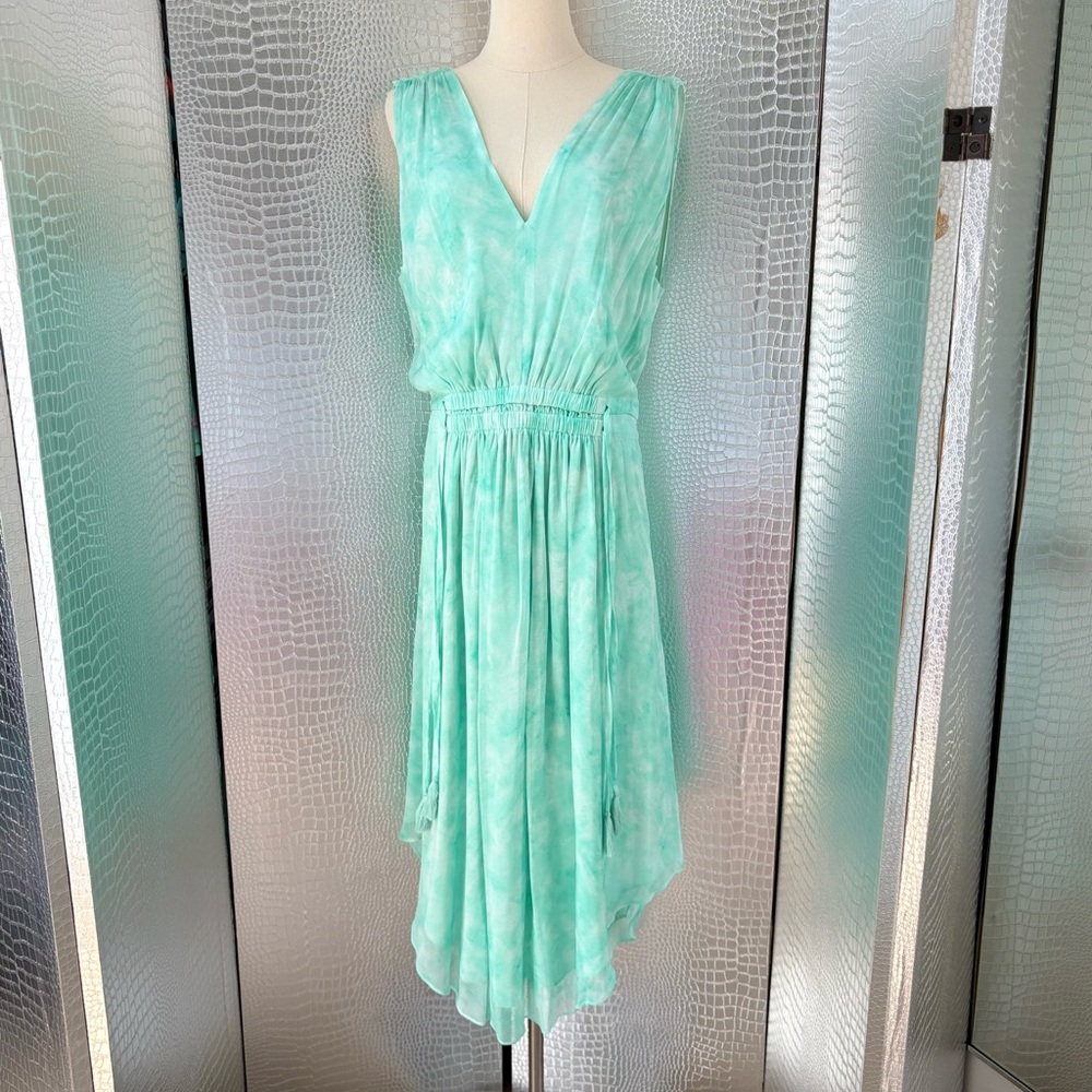 Ramy Brook Green Asymmetrical Dress NWOT